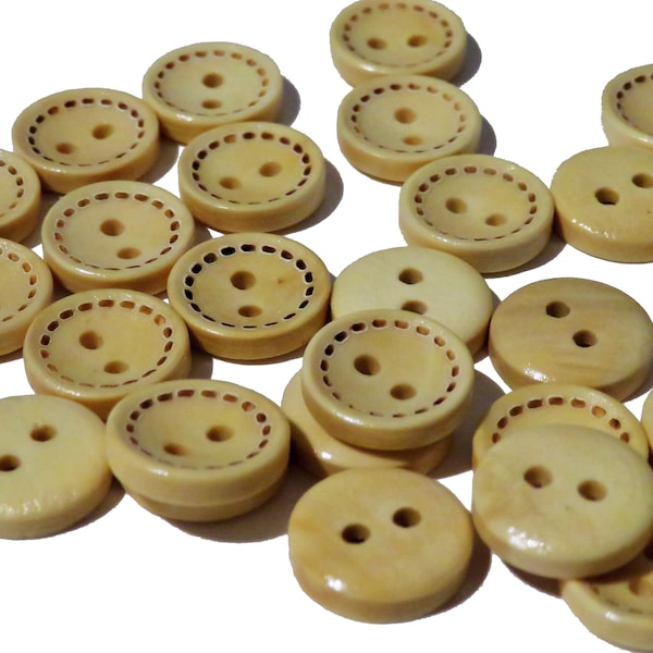 x10 Wooden buttons for handcraft, wood buttons, sweater buttons, cardigan buttons, craft buttons, small button, 12mm, 15mm, 18mm, 20mm, 30mm