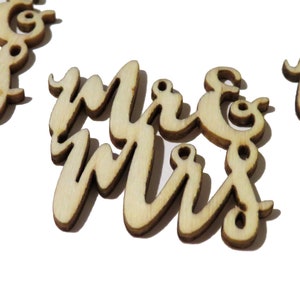 x2 Unfinished small wooden Mr and Mrs lettering, 55x20mm, wood MrMrs shape, wooden shapes, wood craft shapes, wooden crafts, plywood MrandMrs
