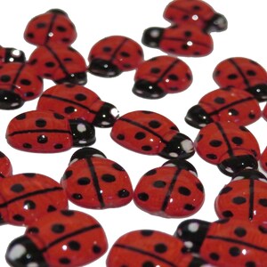 x20 Coccinelle rosse in resina 13mm per artigianato, applicazioni di animali coccinella da 13mm, decorazioni primaverili, forniture artigianali, coccinella in resina, animale carino