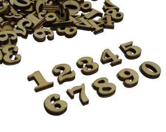 x100 Unfinished laser cut wooden numbers, mix, small numbers, wood numbers, number, numbers for crafts, wooden numbers, wedding