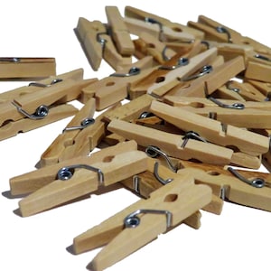 x10 Mini mollette in legno, mollette primaverili in legno naturale, decorazioni per matrimoni, creazione di cartoline, modellismo, clip fotografiche, molla in legno, legno, primavera