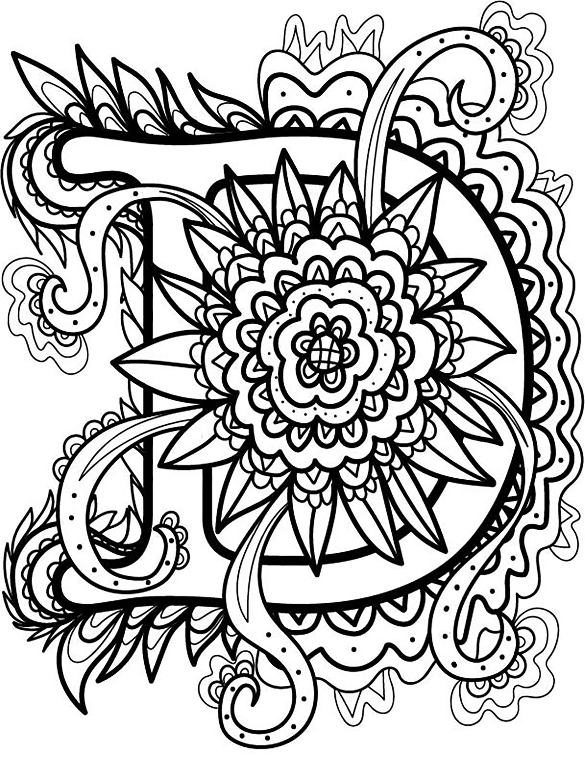 The Illuminated Letters Coloring Book - Etsy