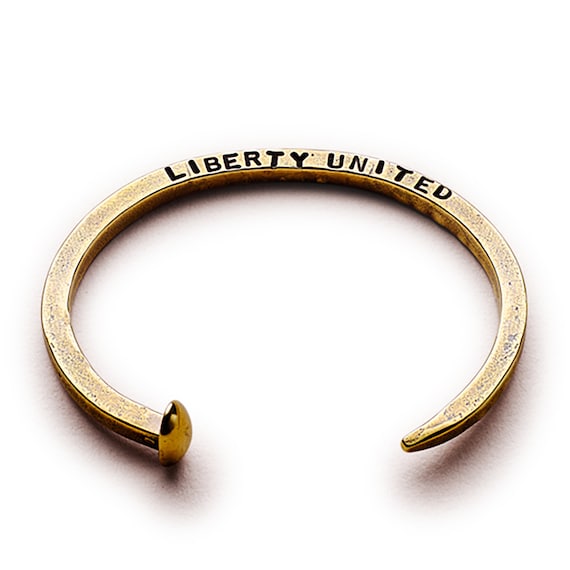 Unisex Bangle Bracelet Two Toned Jewelry Railroad Spike