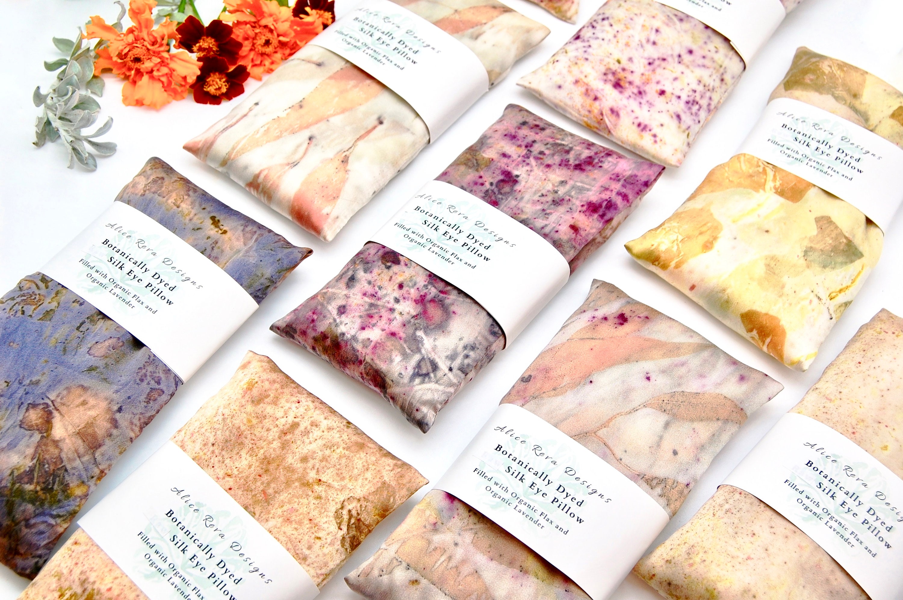 Lavender silk top eye pillow