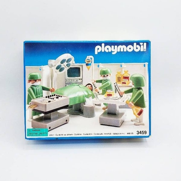 Playmobil Operating Room, Playmobil 3459, 1992 Playmobil Operating Room, Vintage Playmobil Operating Room, 1992 Playmobil 3459