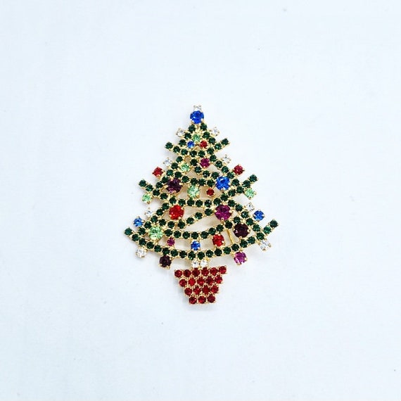 Vintage Christmas Tree Pin, Vintage Christmas Tre… - image 1