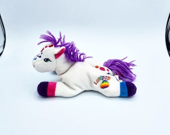 Gorro de Lisa Frank, Gorro de piruleta de Lisa Frank, Gorro de unicornio de Lisa Frank, Peluche de Lisa Frank, Peluche de unicornio de Lisa Frank, Peluche de Lisa Frank