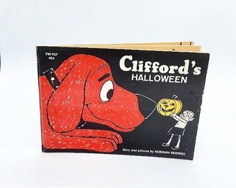 Clifford's Halloween Book, Vintage Clifford Book, Vintage Clifford's Halloween Book, Norman Bridwell Book, Vintage Norman Bridwell