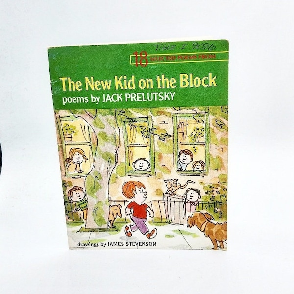 The New Kid on the Block Book, New Kid on the Block, New Kid Book, Vintage New Kid on the Block Book, Children's Poems Book, Kids Poem Book