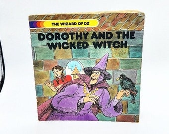 Dorothy and the Wicked Witch Book, The Wizard of Oz Book, Vintage Wizard of Oz Book, Wizard of Oz Toys, Vintage Wizard of Oz Toys