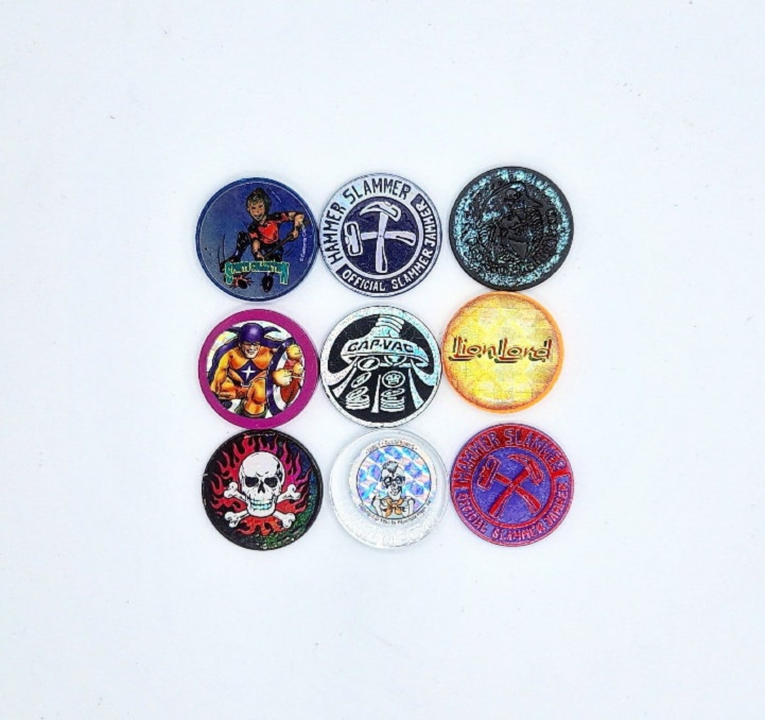 Set of Vintage Pogs, Vintage Pogs, Pogs Slammers, Pogs Toys, 90s Pogs