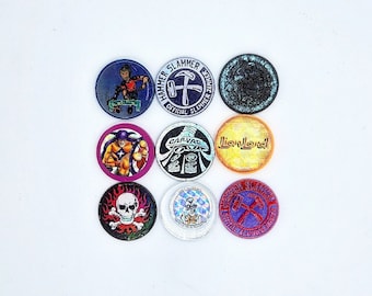 Set of Vintage Pogs, Vintage Pogs, Pogs Slammers, Pogs Toys, 90s Pogs, 90s Slammers, 90s Toys, Pogs, Goosebumps Pogs, Skull Pogs