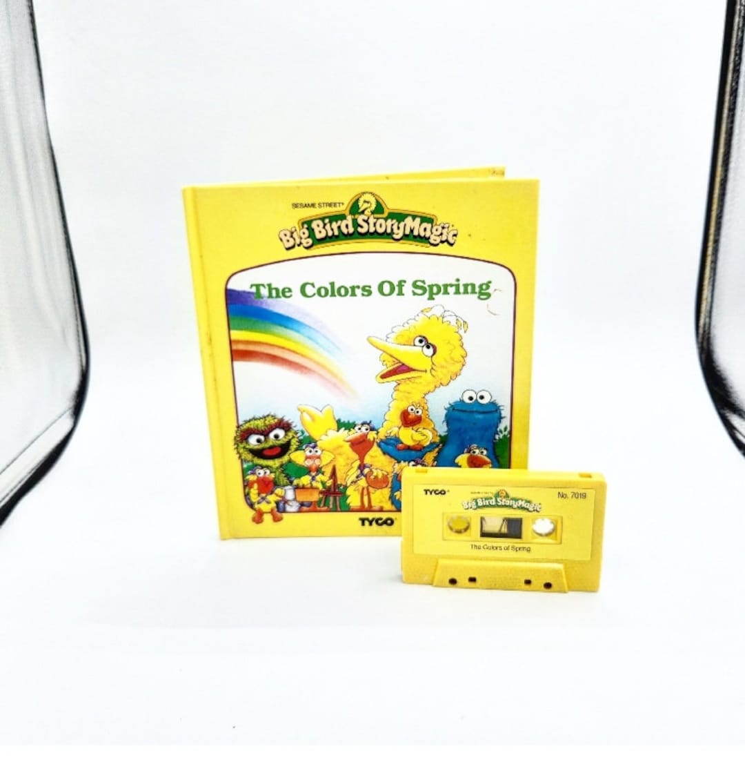 Sesame Street Big Bird Story Magic Book and Cassette Tape Big Etsy