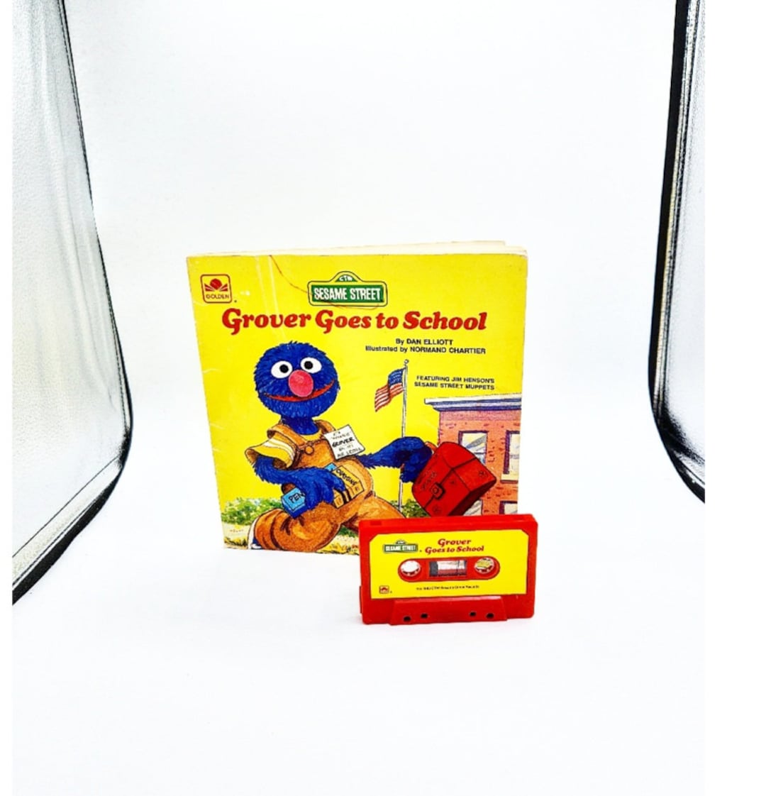 Sesame Street Book and Cassette Tape, Grover Goes to School Book and