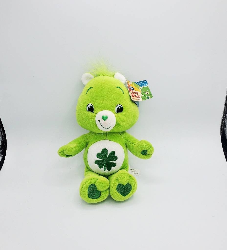 Care Bears 18 Plush - Good Luck Bear with Glitter Belly Badge - Soft  Huggable Material!