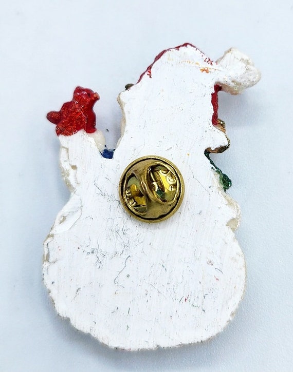 Vintage Snowman Pin, Vintage Snowman Brooch, Snow… - image 3