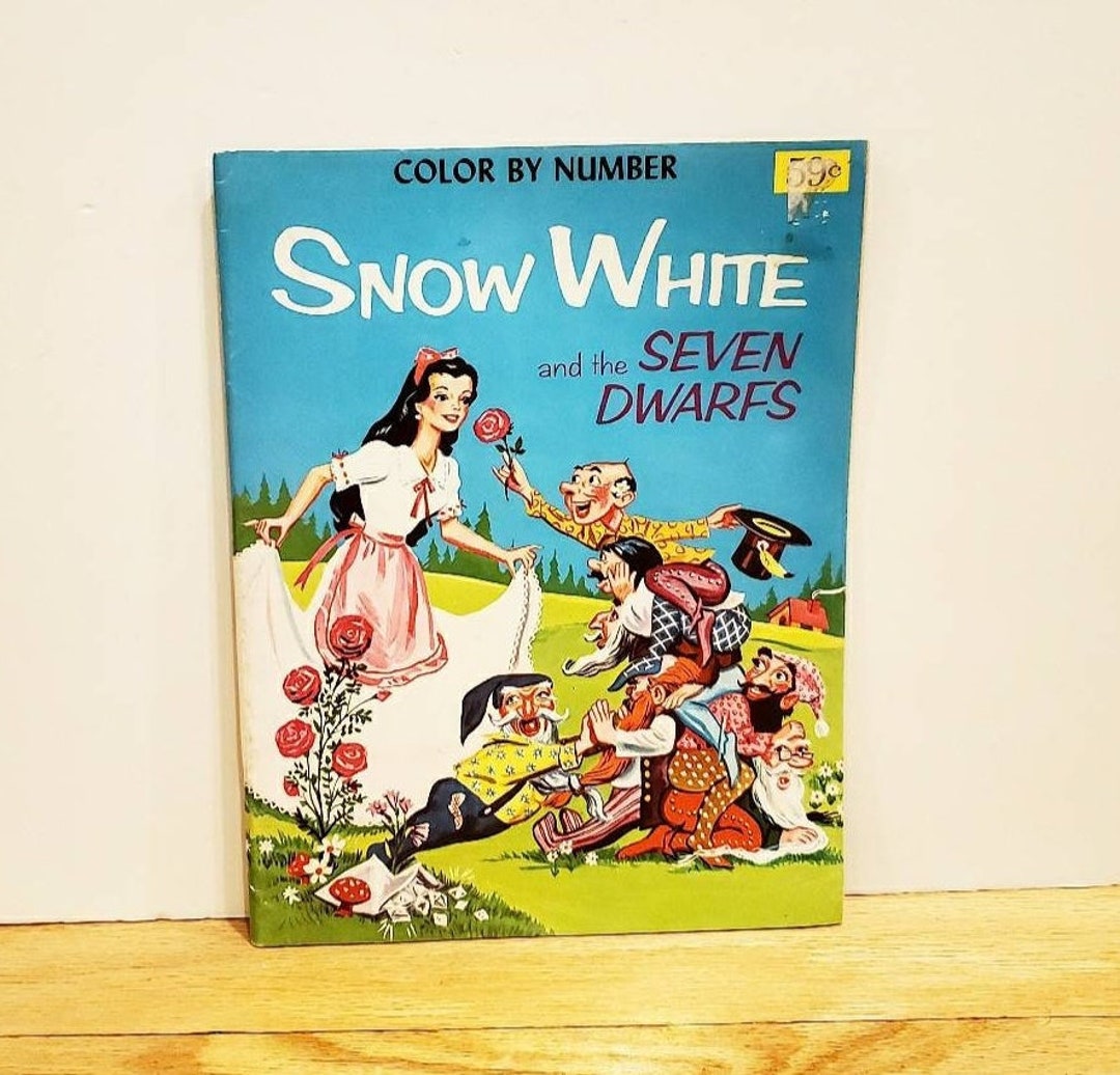 Vintage Snow White Coloring Book, Vintage Snow White Color by Numbers ...