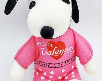 snoopy valentine's day plush