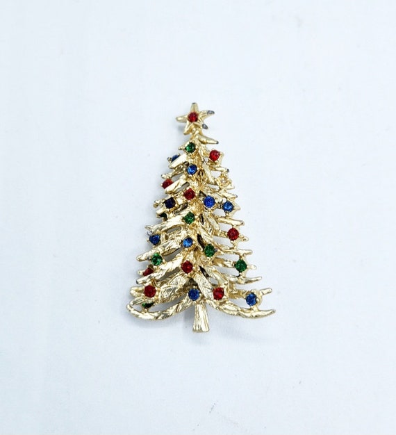 Vintage Christmas Tree Pin, Vintage Christmas Tre… - image 1