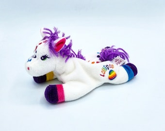 Gorro de Lisa Frank, Gorro de piruleta de Lisa Frank, Gorro de unicornio de Lisa Frank, Peluche de Lisa Frank, Peluche de unicornio de Lisa Frank, Peluche de Lisa Frank