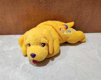 Gorro de Lisa Frank, gorro Casey de Lisa Frank, gorro de perro de Lisa Frank, peluche de Lisa Frank, peluche de perro de Lisa Frank, peluche de Lisa Frank