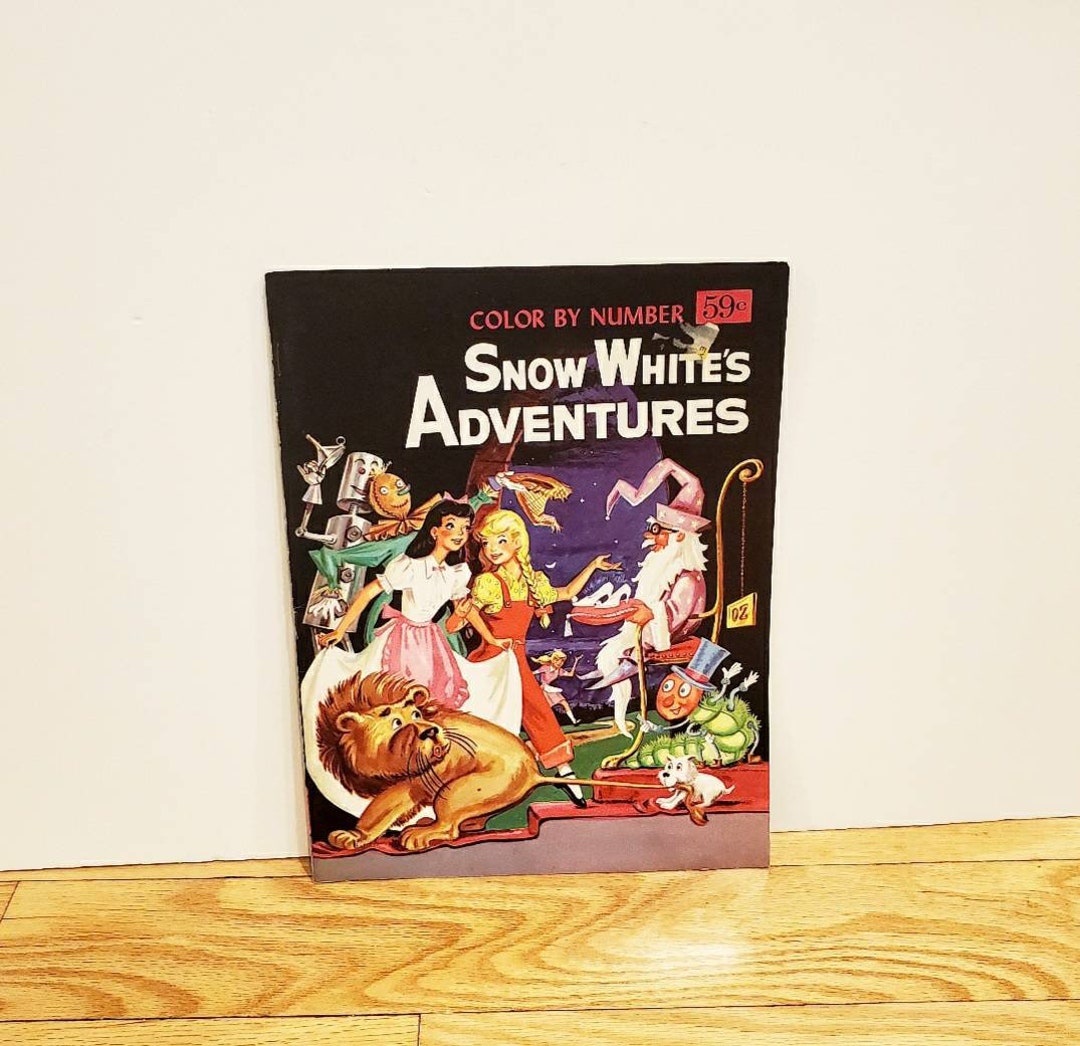 Vintage Snow White Coloring Book, Vintage Snow White Color by Numbers ...