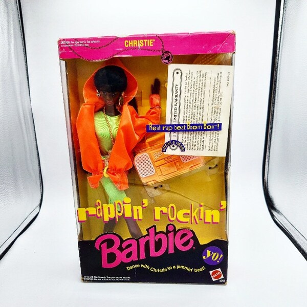 Poupée Christie rapineuse, poupée Barbie Christie, poupée Barbie Christie hip hop, jouet vintage Christie Barbie, Barbies des années 90, jouets des années 90