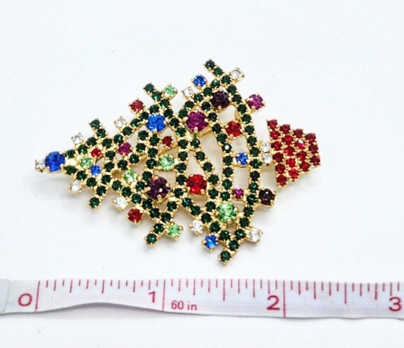 Vintage Christmas Tree Pin, Vintage Christmas Tre… - image 4