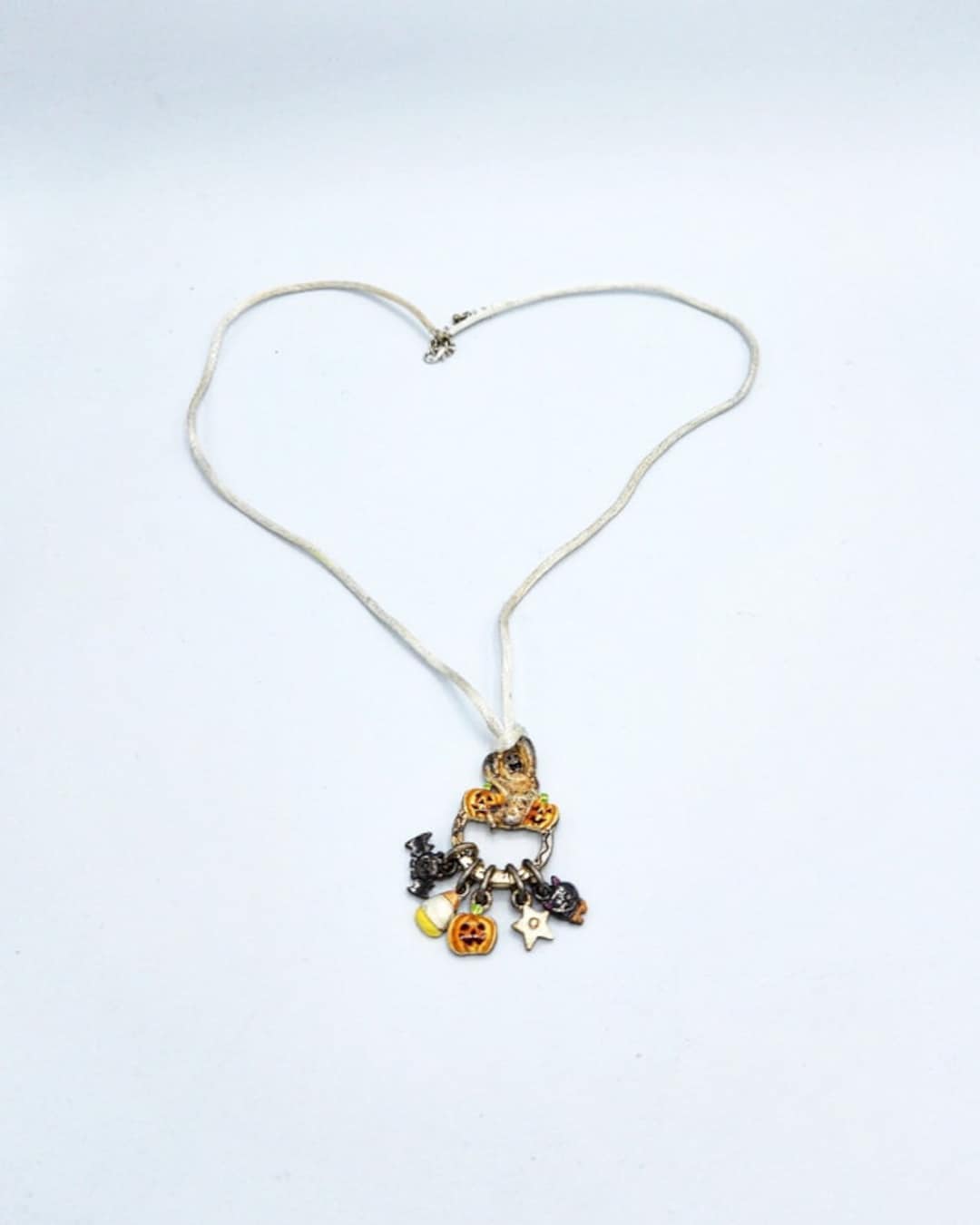 Vintage Halloween Necklace, Halloween Charm Necklace, Halloween