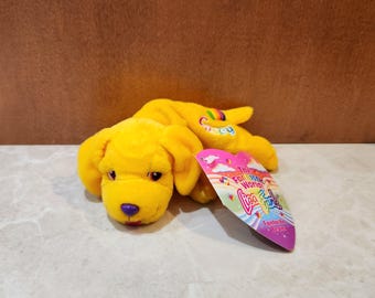 Gorro de Lisa Frank, gorro Casey de Lisa Frank, gorro de perro de Lisa Frank, peluche de Lisa Frank, peluche de perro de Lisa Frank, peluche de Lisa Frank