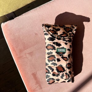 Leopard Quilted Travel Pouch, Bags and Purses, Unique Travel Accessory, Luggage Accessory image 3