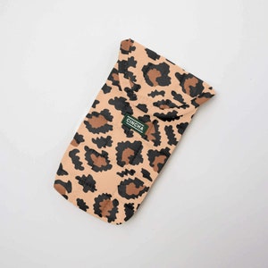 Leopard Quilted Travel Pouch, Bags and Purses, Unique Travel Accessory, Luggage Accessory image 1