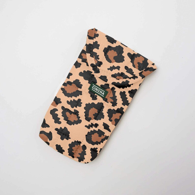 Leopard Quilted Travel Pouch, Bags and Purses, Unique Travel Accessory, Luggage Accessory image 1