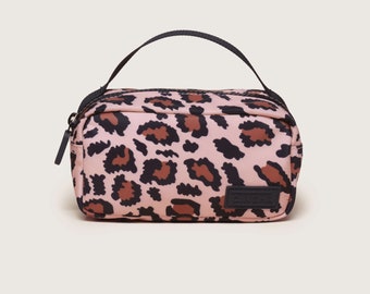 Leopard Nylon Tasche, Kleine Reißverschluss Reise Geldbörse, Reise Gürtel Add-On, Minimalistisches Reise Geschenk