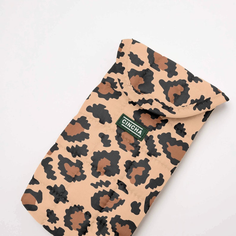 Leopard Quilted Travel Pouch, Bags and Purses, Unique Travel Accessory, Luggage Accessory image 2