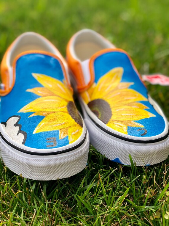 sunflower vans etsy