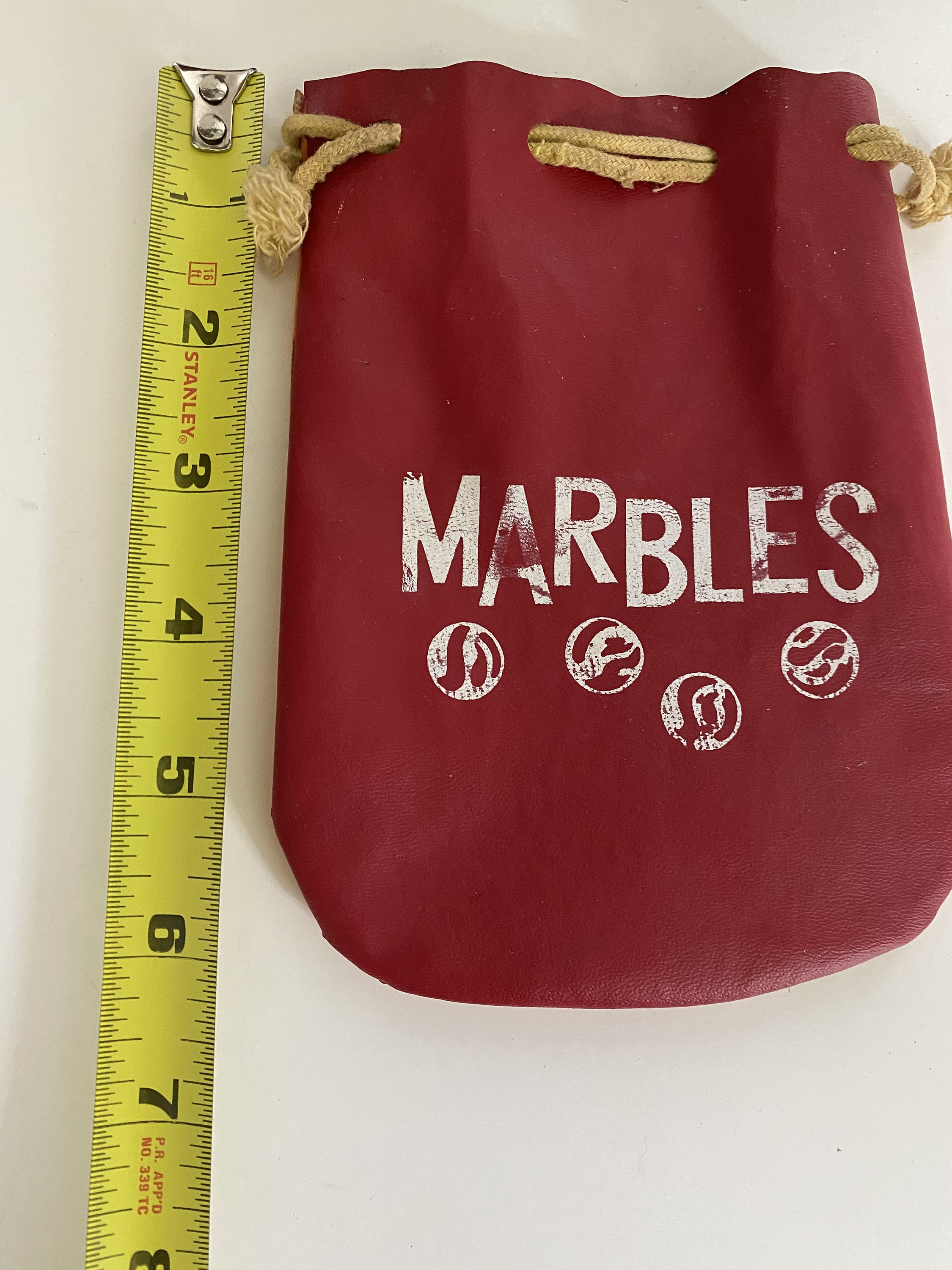 Vintage Red Drawstring Marbles Bag Etsy UK