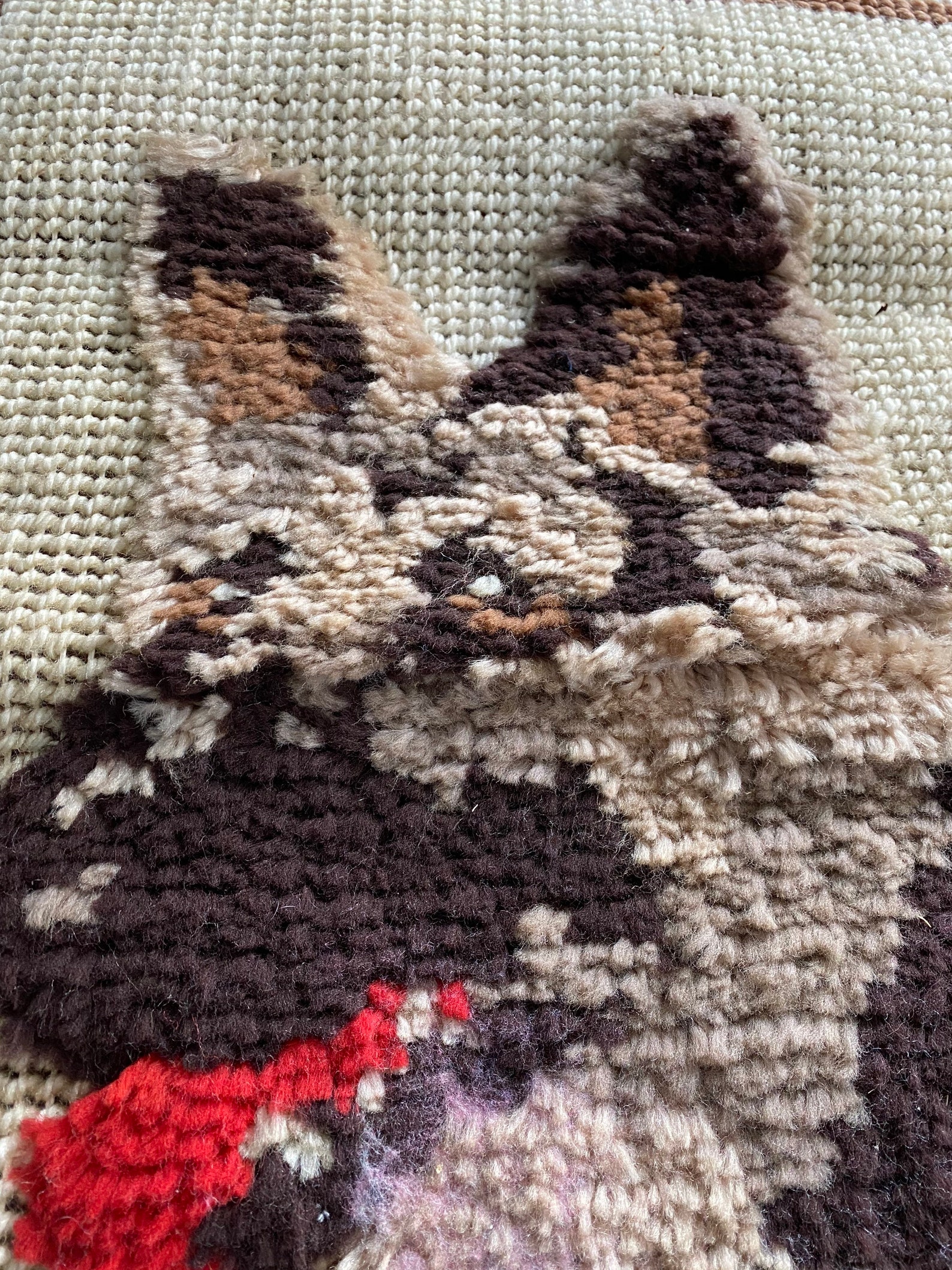 Vintage German Shepherd Dog Latch Hook Wall Hanging Etsy