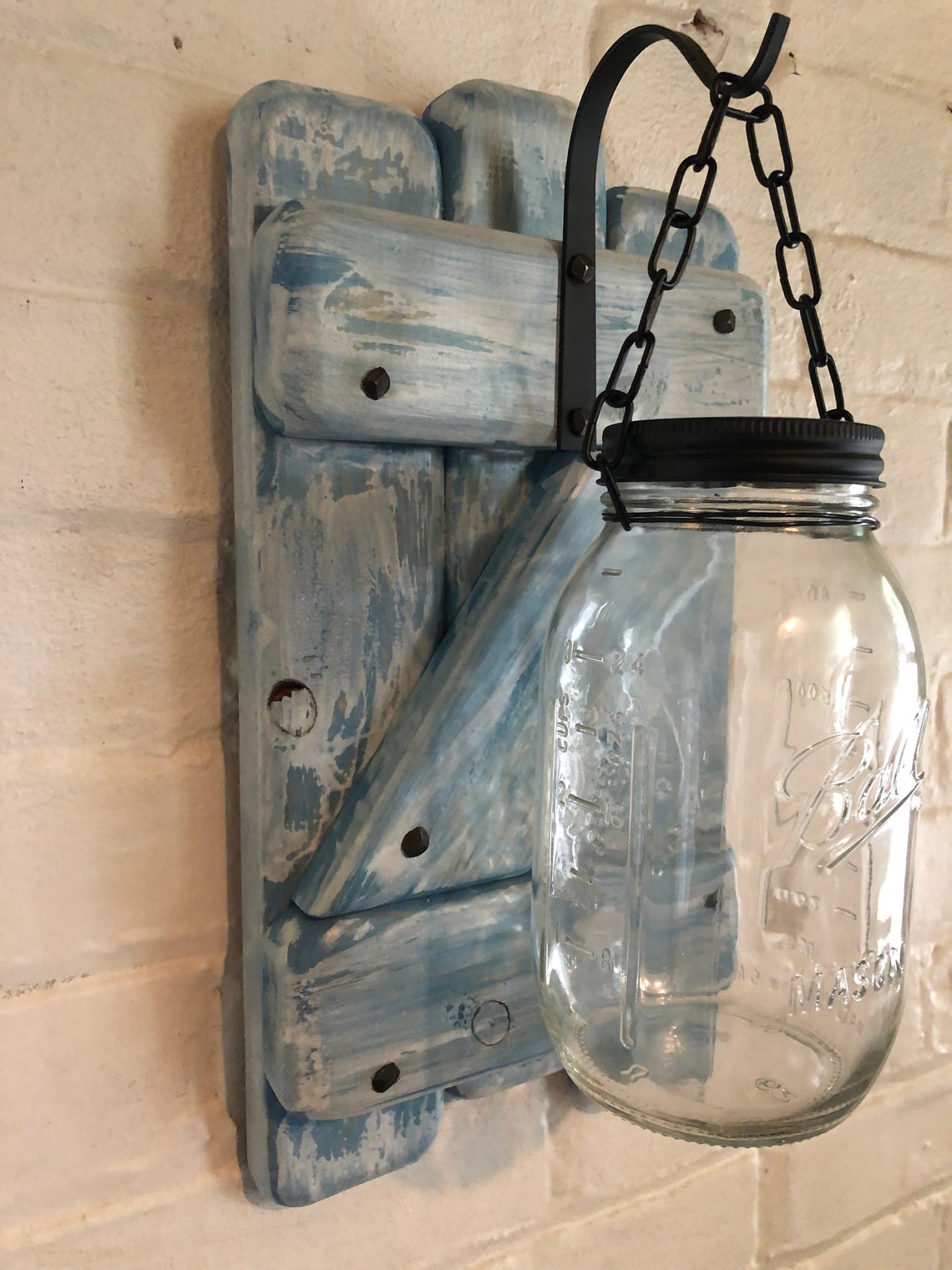 Mason Jar Sconces Endless Color Options 32oz Mason Jar Etsy