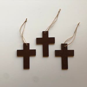 Wooden Cross Hanging Ornament, Easter Decor