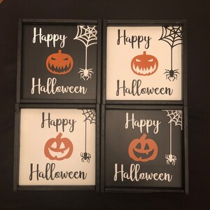 Happy Halloween Framed Farmhouse Signs