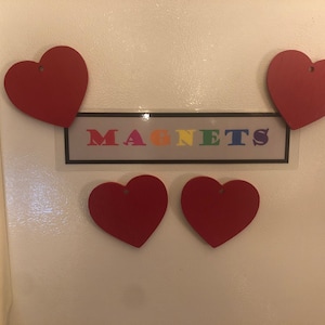 Wooden Heart Magnets (Set of 3)