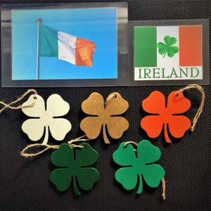 St. Patrick's Day Wooden Hanging Shamrocks Decor