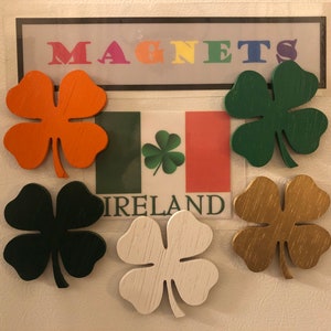 Shamrock Magnets, Set of 5, St. Patty&#39;s Day Magnets