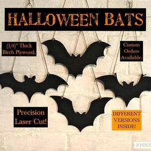 Halloween hängende hölzerne schwarze Fledermäuse, Laser-Schnitt