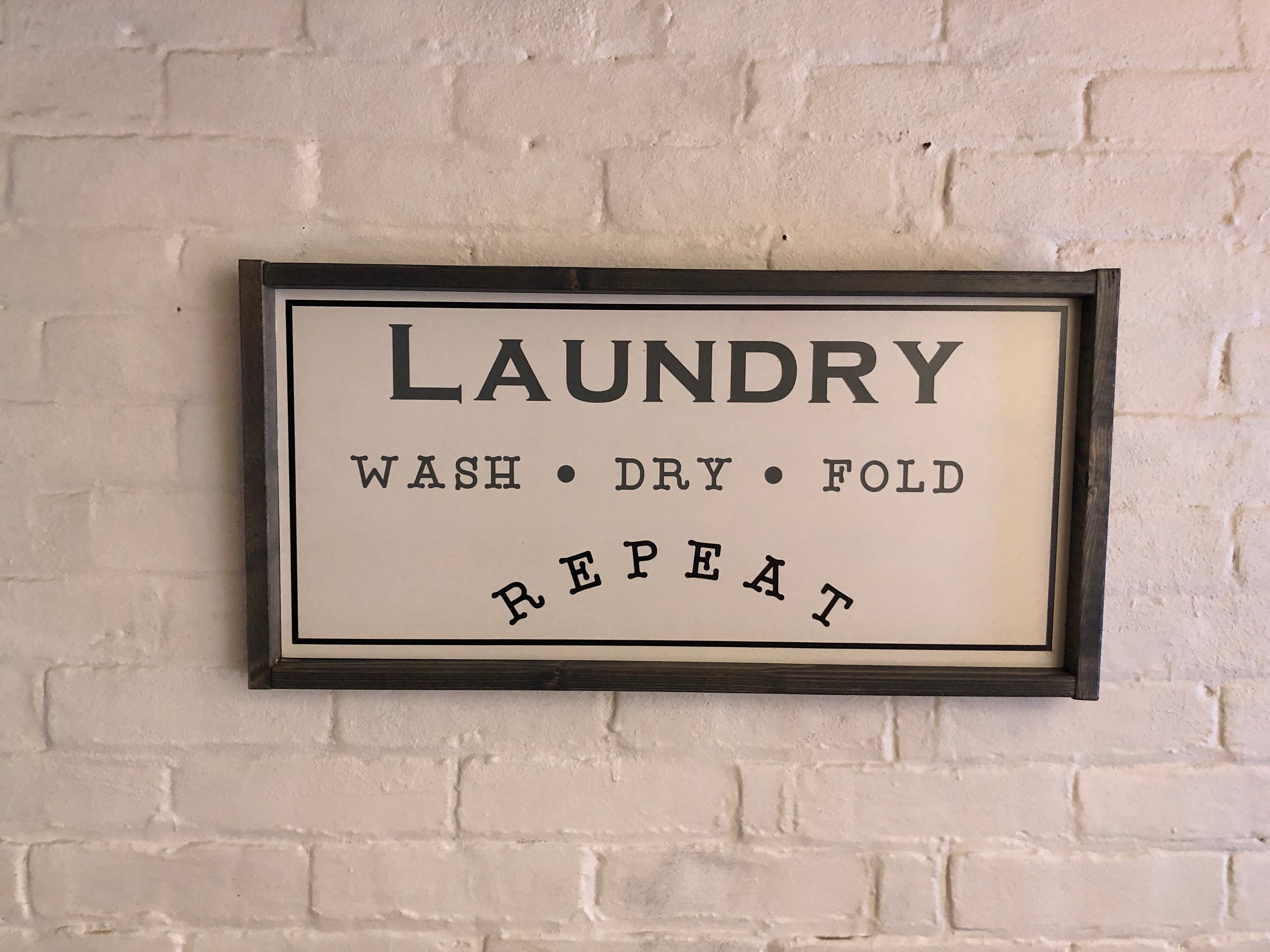 Cartel de la sala de lavandería estilo casa de campo | Etsy