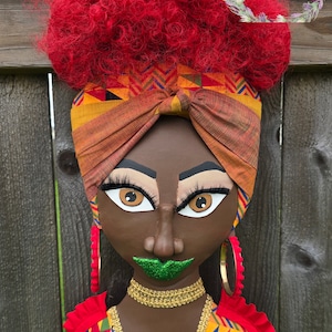 Kenya- Elegant African American Wreath attachment and Wall decor