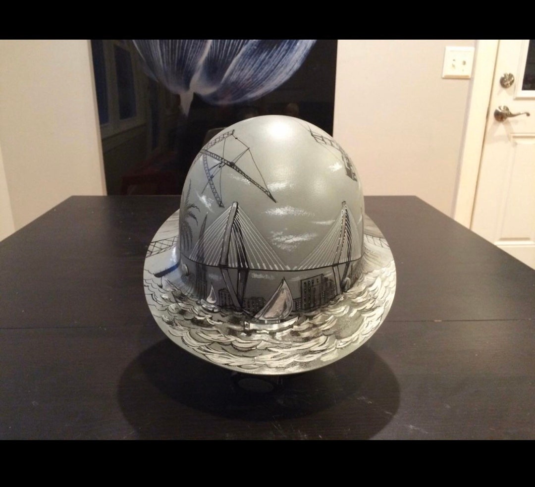 Hand Painted Hard Hat Etsy