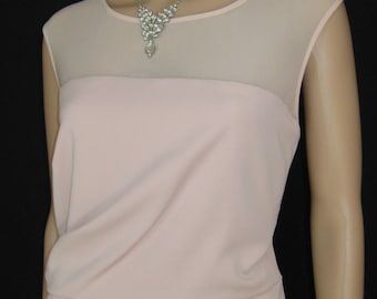 Laura Ashley  Elegant Eglantine Pink Midi-Length Festive Sheath Dress, UK14