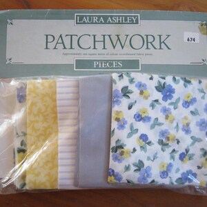 Telas estampadas vintage de Laura Ashley de los años 70/80, piezas de patchwork, algodón, en su embalaje original - Para acolchado/manualidades/costura
